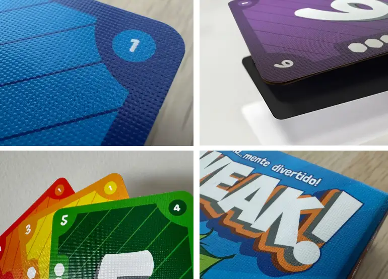 Las cartas de TWEAK!: acabado lino y cartulina Black Core